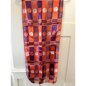 Women’s Purple And Orange Clemson University Scarf One Size